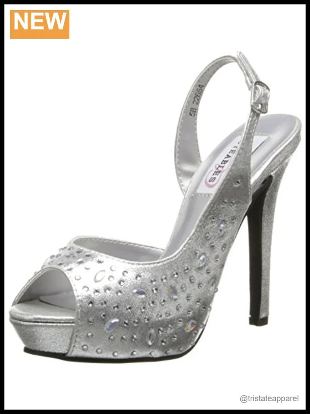 Platform Pump Satin Rhinestone Peep Toe Slingback Heels Wedding